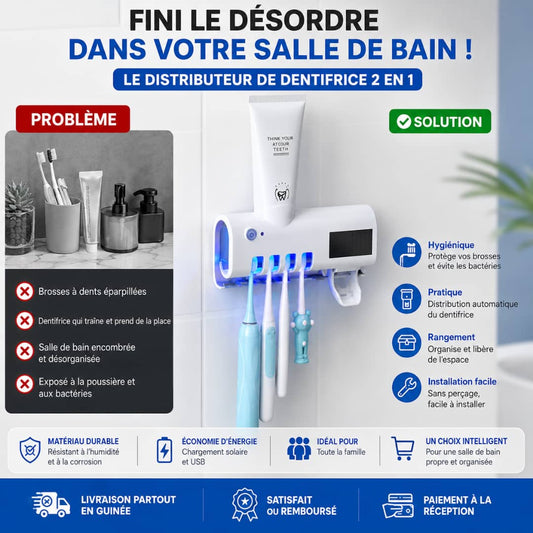 Distributeur de Dentifrice Automatique 4 en 1