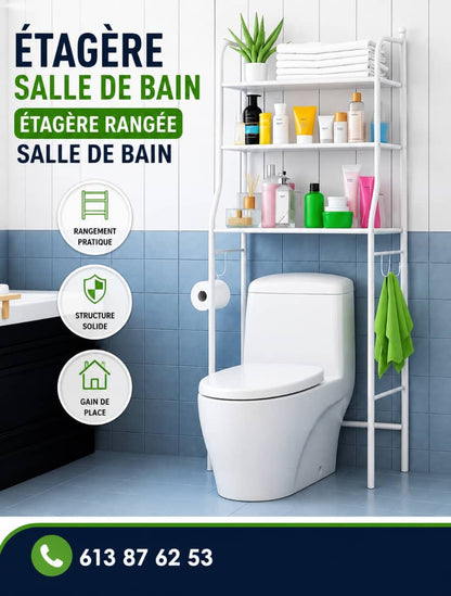 Étagère de rangement pour salle de bain